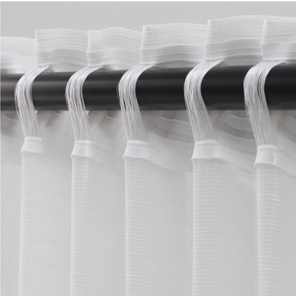 New IKEA white Sheer Curtains 2pc size 145cm 57” inches by 98” inches